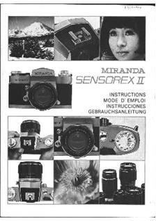 Miranda Sensorex 2 manual. Camera Instructions.